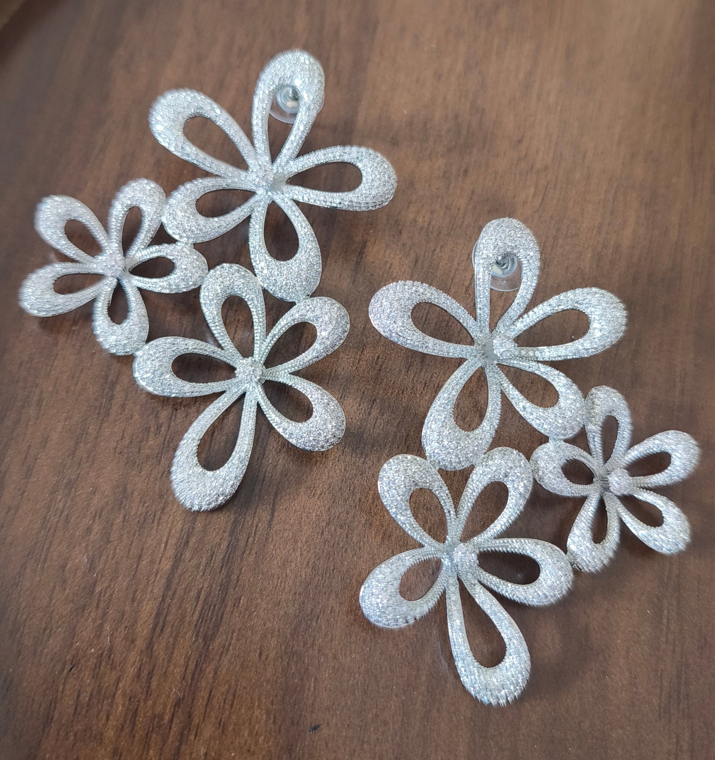 Boucles d’oreilles Fleur Impériale(Argent)
