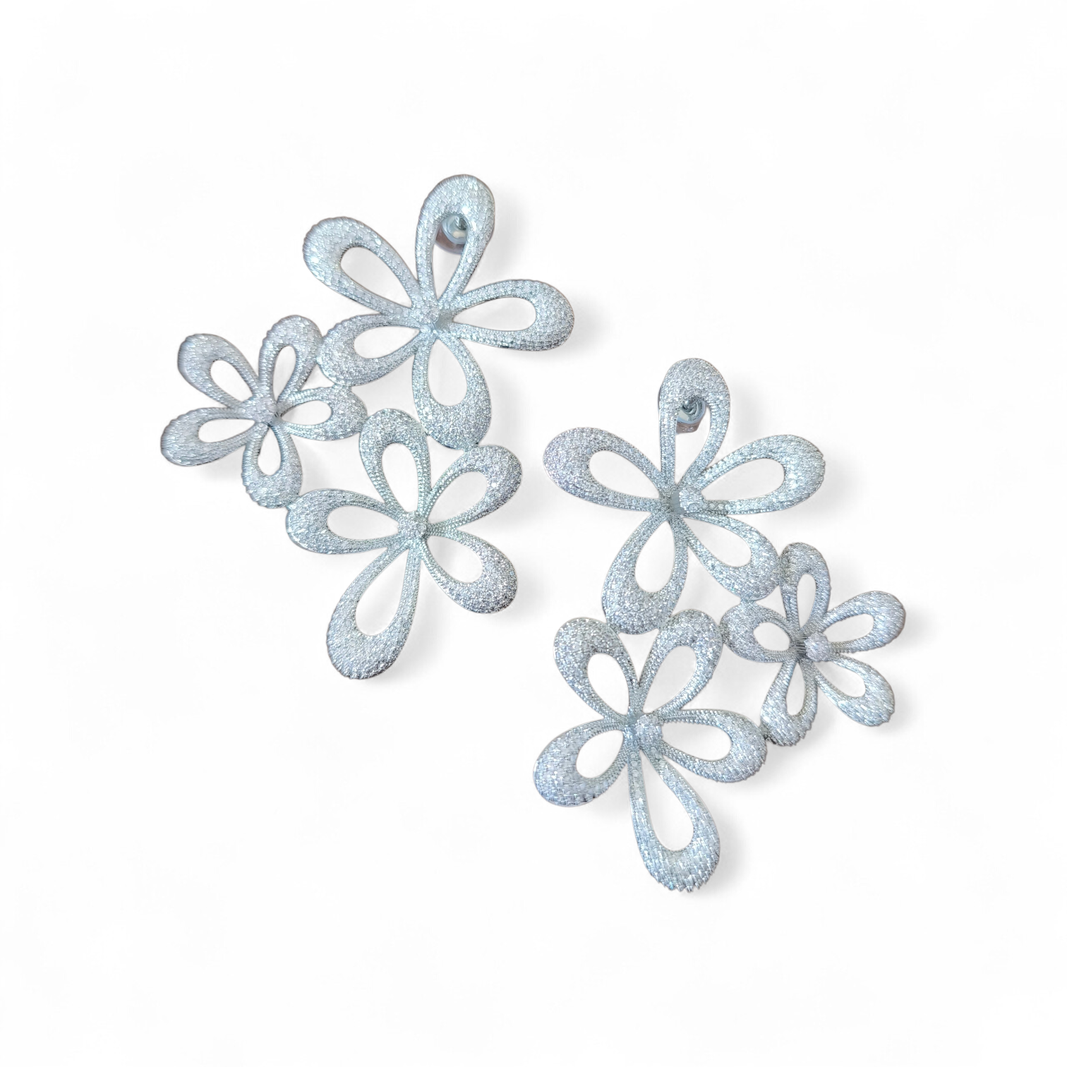Boucles d’oreilles Fleur Impériale(Argent)